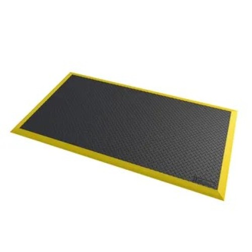 Δάπεδο 548 Diamond Flex ESD με κίτρινα ή μαύρα τελειώματα.